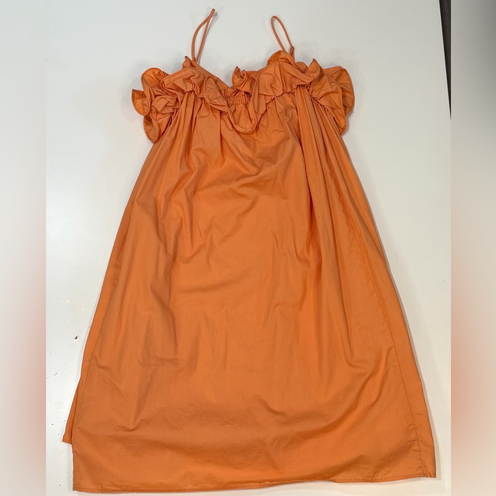 H&M Orange Ruffle-Strap Sundress for Girls Summer XS